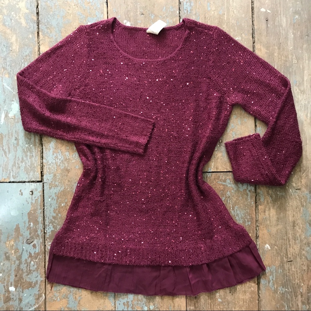 Sparkly Maroon Sweater